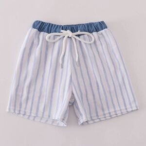 Striped Blue and White Swimtrunks